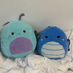 Squishmallows bundle Fuzz-a-Mallow Heather the Dragonfly & waverly the butterfly